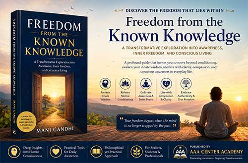 Freedom from the Known Knowledge by Mani Gandhi - Published by AAA Center Academy - 73