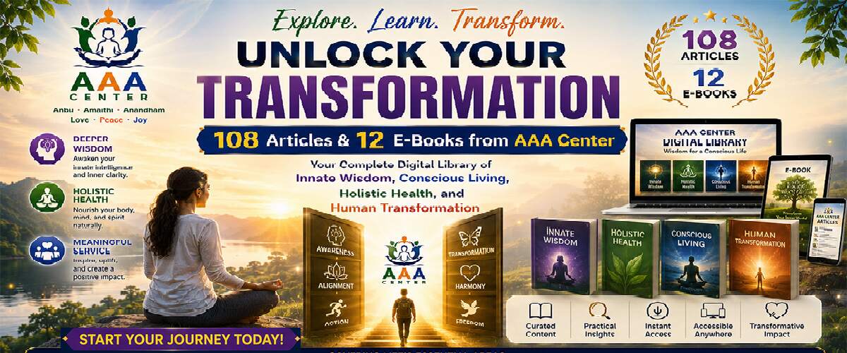Explore. Learn. Transform. - UNLOCK YOUR TRANSFORMATION - 108 Articles & 12 E-Books from AAA Center - 108