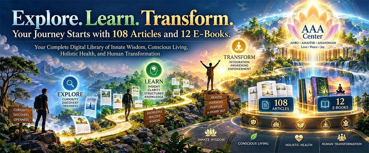 Explore. Learn. Transform. - UNLOCK YOUR TRANSFORMATION - 108 Articles & 12 E-Books from AAA Center - 108
